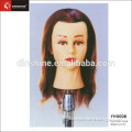 Long Real Human Hair Brown Hairdressing Training Head Mannequin